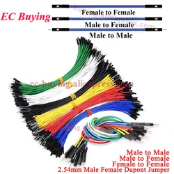5Pcs-20Pcs Breadboard Dupont Cable For Arduino Line 2.54mm Male to Female Dupont Jumper Wire Cable DIY Electronic 1P Connector