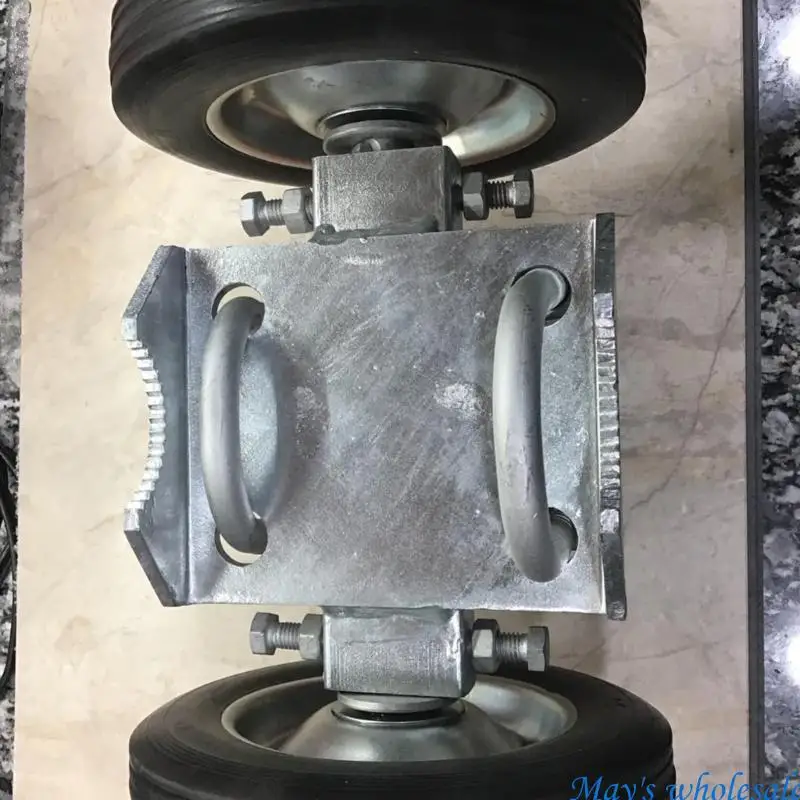 Practical Rubber Wheel Gate Support for Frame Accessory with Sliding and Swinging Metal Gate Easy Installion Designs 448A