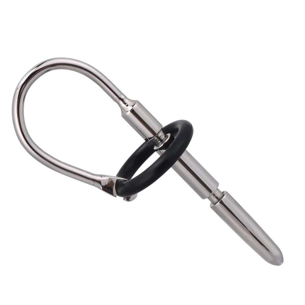 Stainless Steel Penis Plug Princes Wand with Glans Ring Men Urethral Play Sex Toys