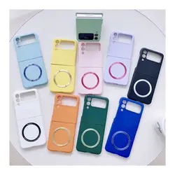 wireless charging magnetic case For Samsung Galaxy Z Flip 4 Case Ultra-thin Skin Friendly For Magsafe cover For Samsung ZFlip3