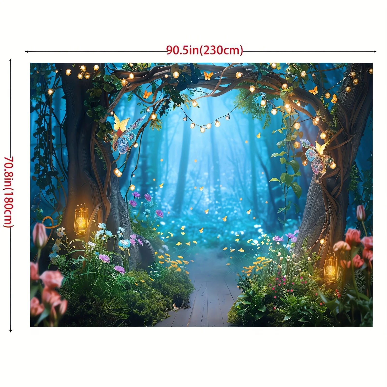 Charming Fairy Fairy Forest Party banner - Versatile polyester background for birthdays, christenings and more