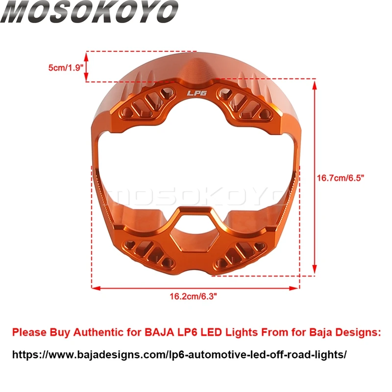 For Harley Softail FXRST Road Glide Standard CVO ATV SUV UTV Truck Off-Road For Baja Designs LP6 LED Light Shell Headlight Cover view 6