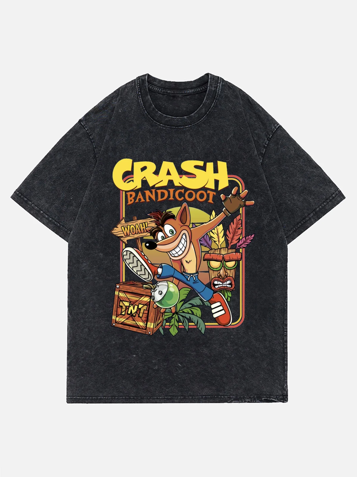 Novel Crash Bandicoot T Shirt Men Women Unisex Pure Cotton Tshirt Harajuku T-shirt Clothing