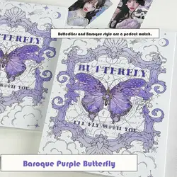 Cartoon Binder Photo Album A5 Butterfly Series Loose-leaf Album Photocard Collection Books Gift