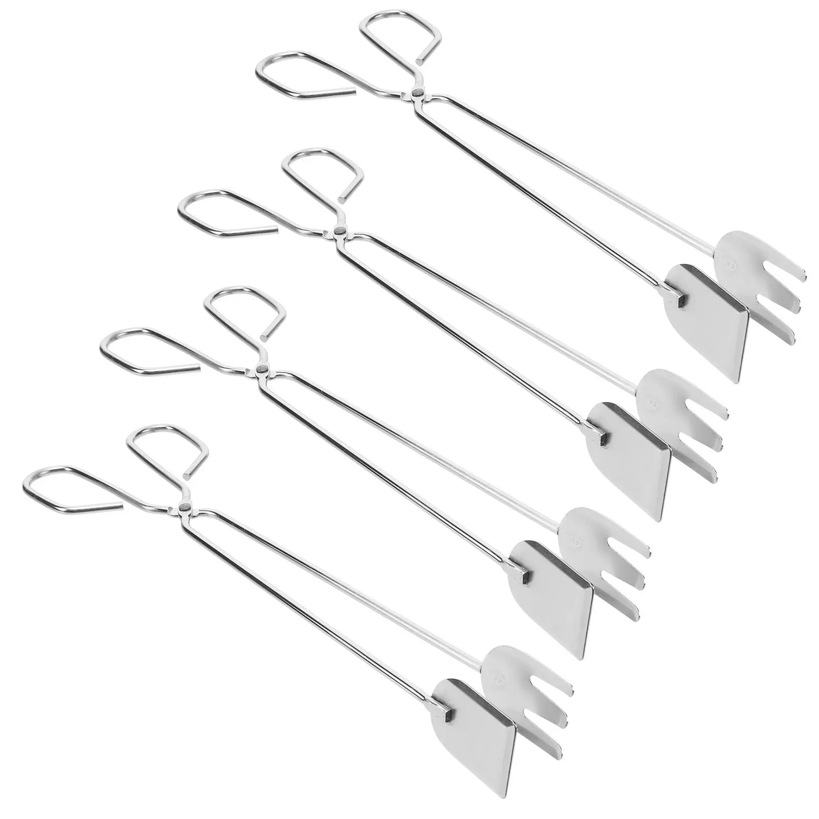 

Щипцы для мусора из нержавеющей стали, 4 шт., портативные, с длинными зажимами, 32 см, для кемпинга и использования на заднем дворе