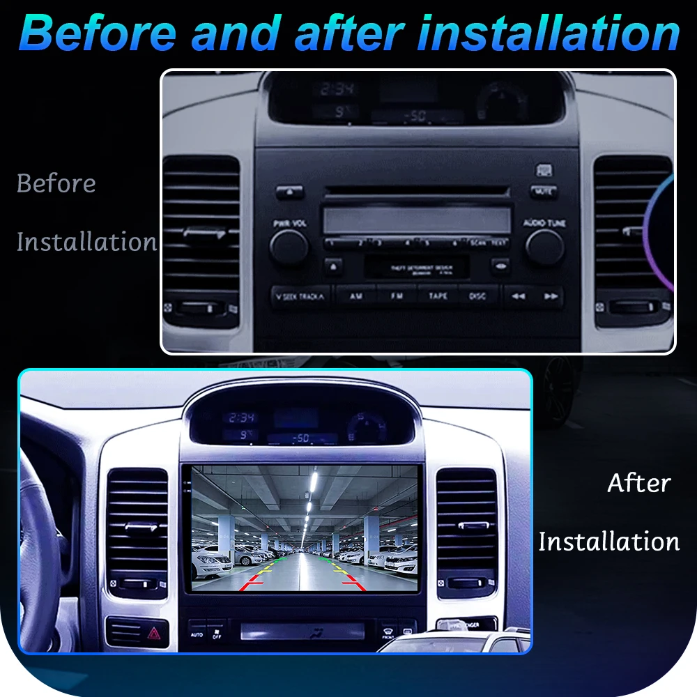 Android Car Radio For Toyota Land Cruiser Prado 120 3 III For Lexus GX470 GX 470 J120 2002-2009 2 Din Multimedia Video Player BT