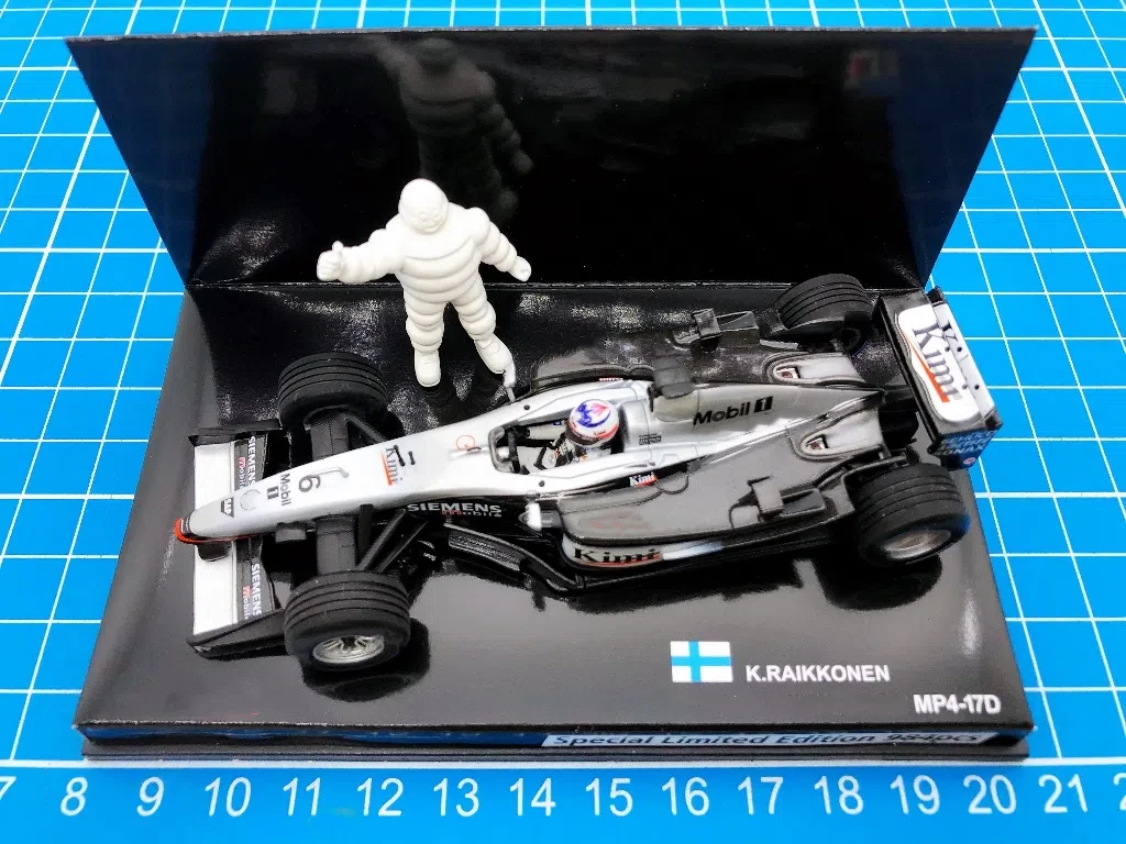 Minichamps 1:43 F1 2003 MP4-17D Raikkonen symulacja edycja limitowana żywica metal statyczny model samochodu zabawka prezent