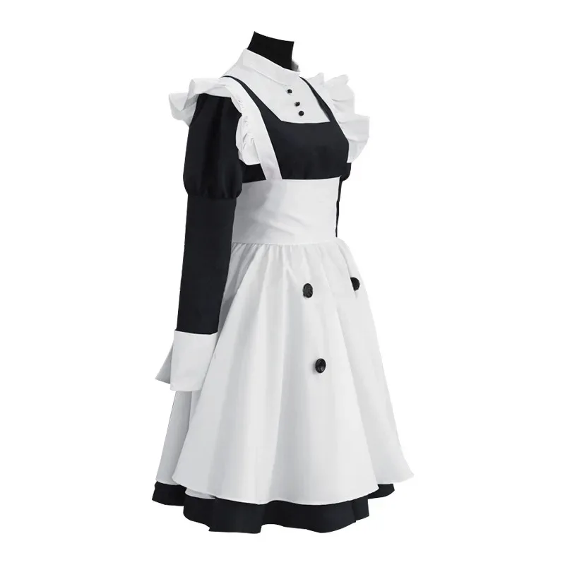 Anime giapponese Black Butler Maid Kuroshitsuji Mey Rin Costume da cameriera Donna Costumi Cosplay Vestito + Grembiule per la festa di Halloween Cos