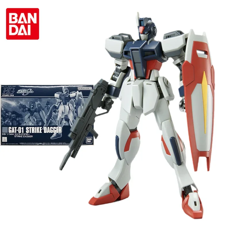 Bandai Original Gundam Model Kit Anime Figure PB HGCE GAT-01 STRIKE DAGGER Action Figures Toys Collectible Gifts for Children