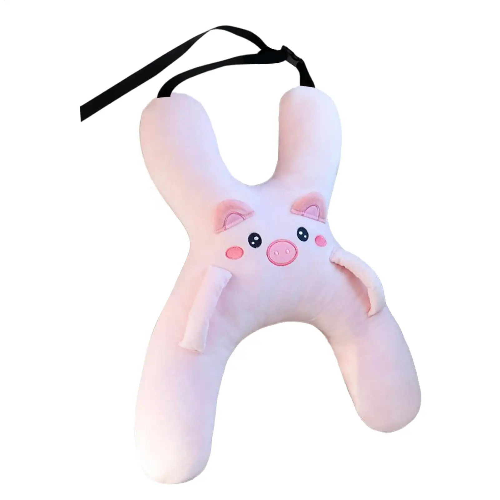 1PCS Cute Car Neck Pillow Safety Sleep Prevent Leaning Head Car rear passenger pillow H shaped plush cushion car seat