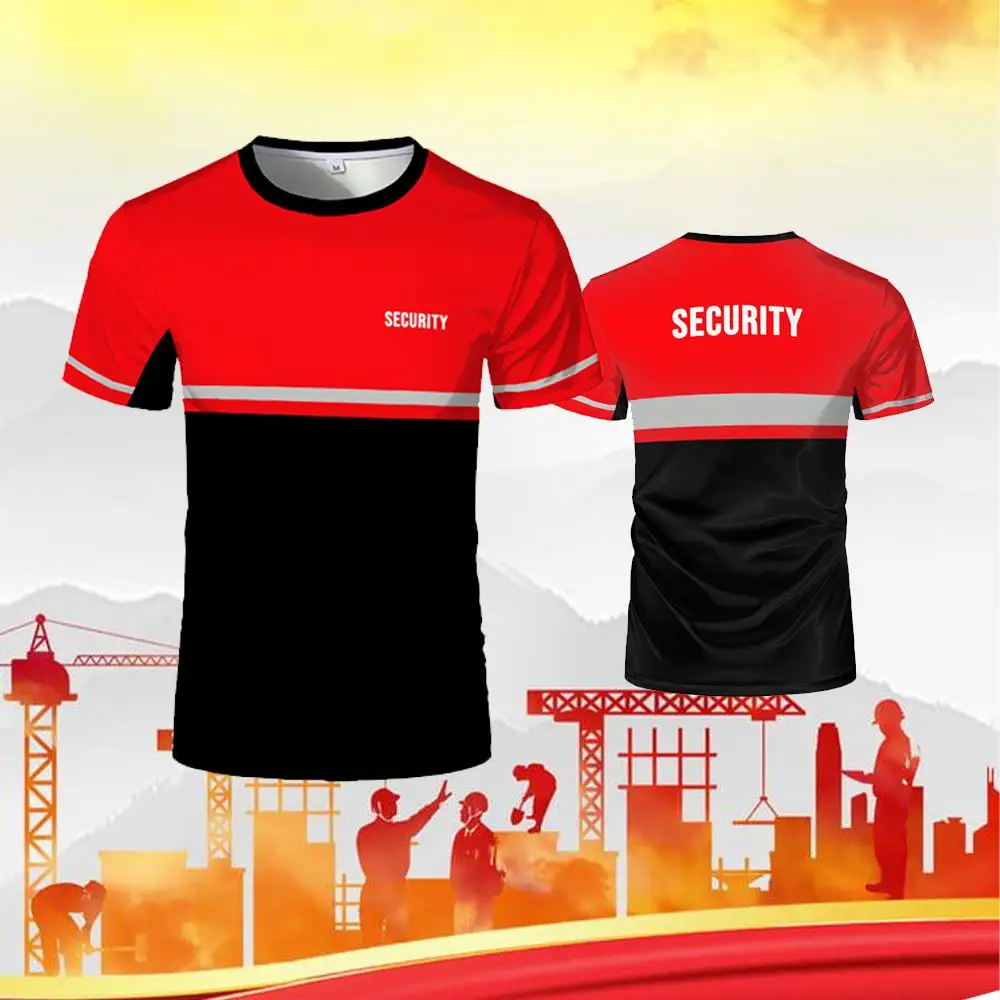 

Men's Safety Work T-shirt Outdoor Breathable Lightweight Reflective Work Clothes Security Personnel Essential Safety Tops