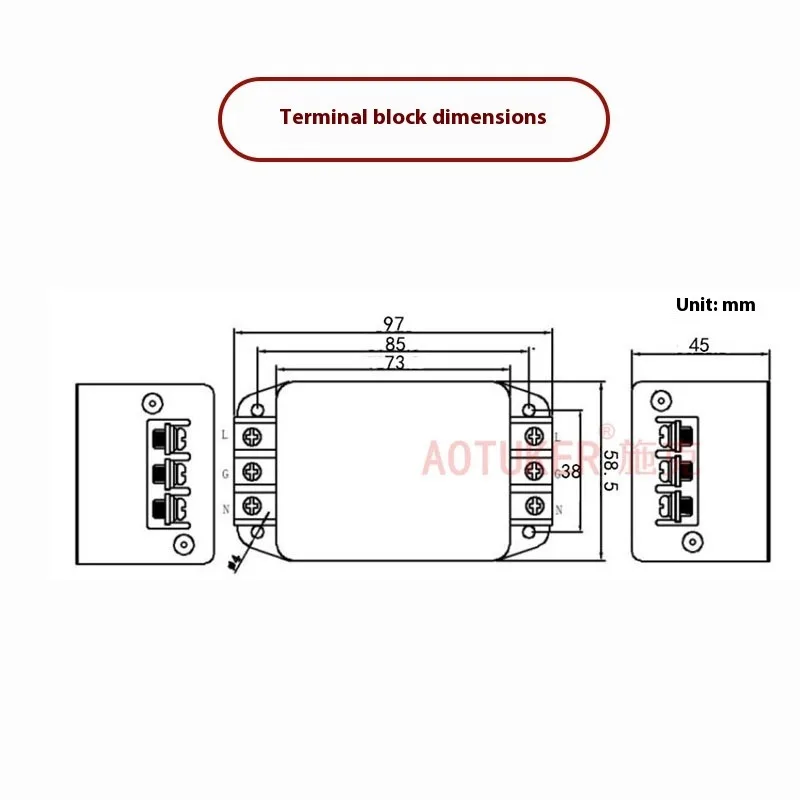 EMI Power Filter 115V/220V250V Single Phase Double Stage Filter Anti-Interference Power Purifier [CW4L2-3/6/10/20/30A-R]