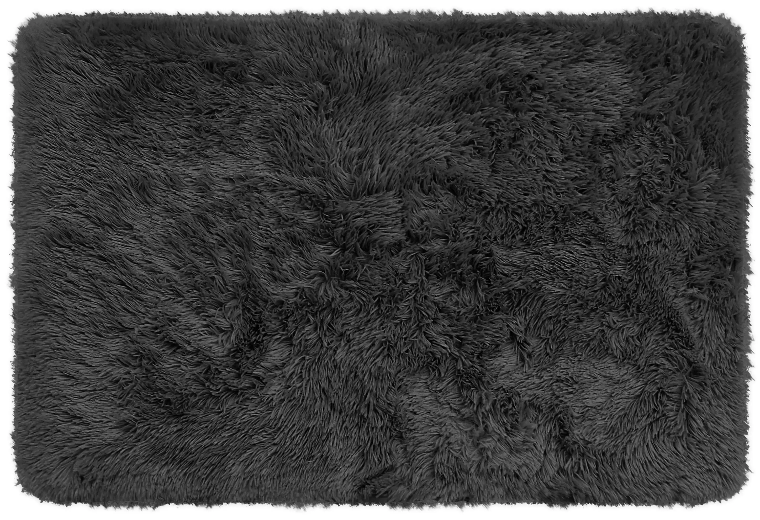 

Твердый черный пушистый коврик из искусственного меха Shag, 36 x 56 дюймов