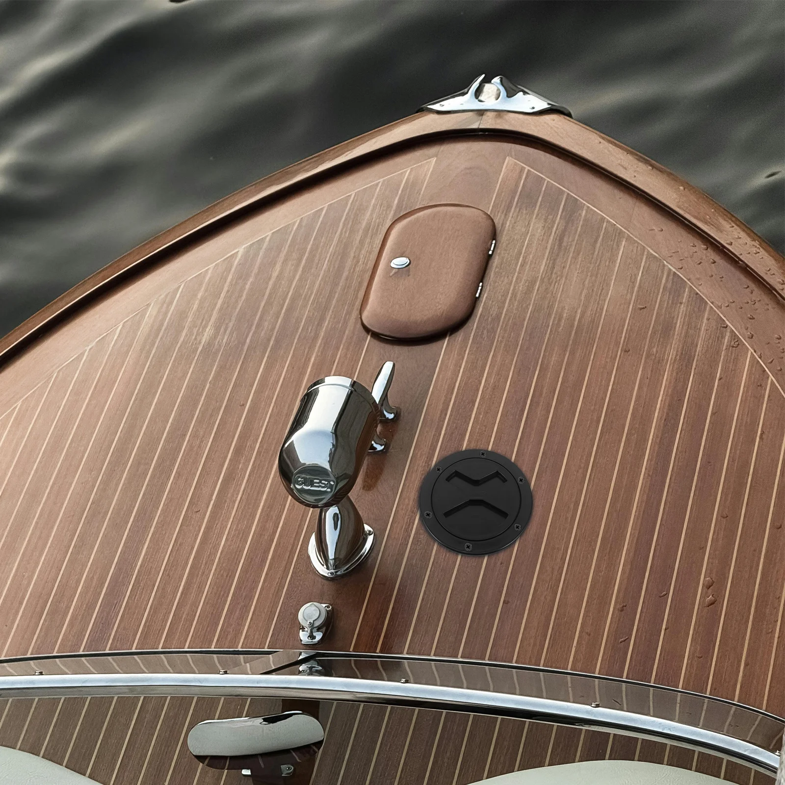 

Boat Deck Plate Cover 13.7Cm Round Non-Slip Waterproof Marine Access Hatch For Yacht Kayak Inspection Hole Detachable