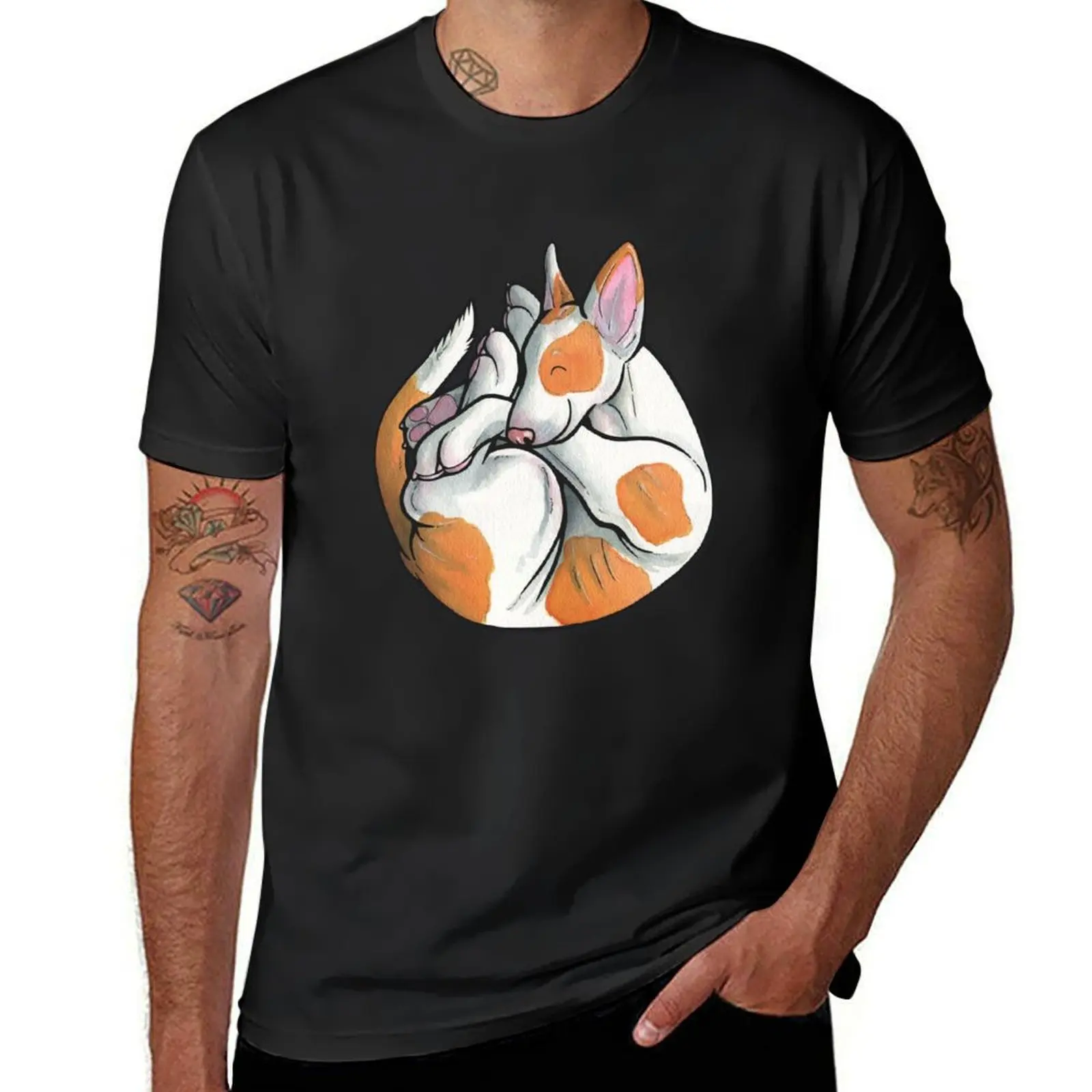 Sleeping Ibizan Hound puppy T-Shirt heavyweights oversized graphics plus sizes mens graphic t-shirts pack