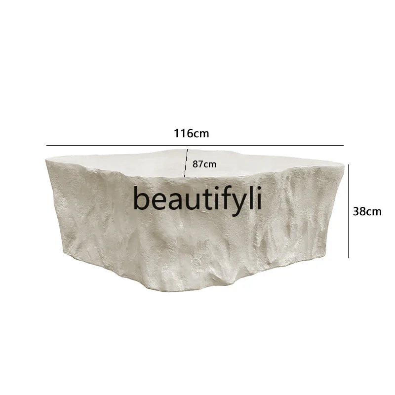 

LXWabi Sabi Cement Coffee Table Outdoor Nordic Concrete Furniture Creative Living Room Coffee TableSSS