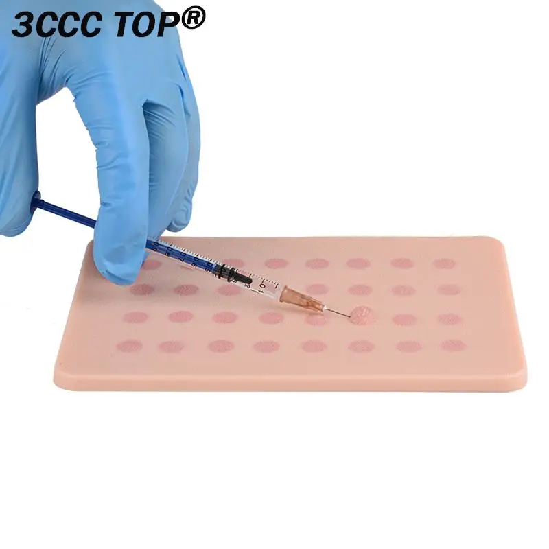 Venipuncture IV Injection Training Pad Silicone Human Skin Suture Model Y/4 Vein Imbedded 3 Skin Layers Injection Practice Model