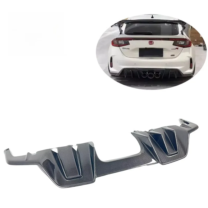 

For 2022 + Honda Civic Type R FL5 Carbon Fiber Rear Lip Rear Bumper Diffuser Lip