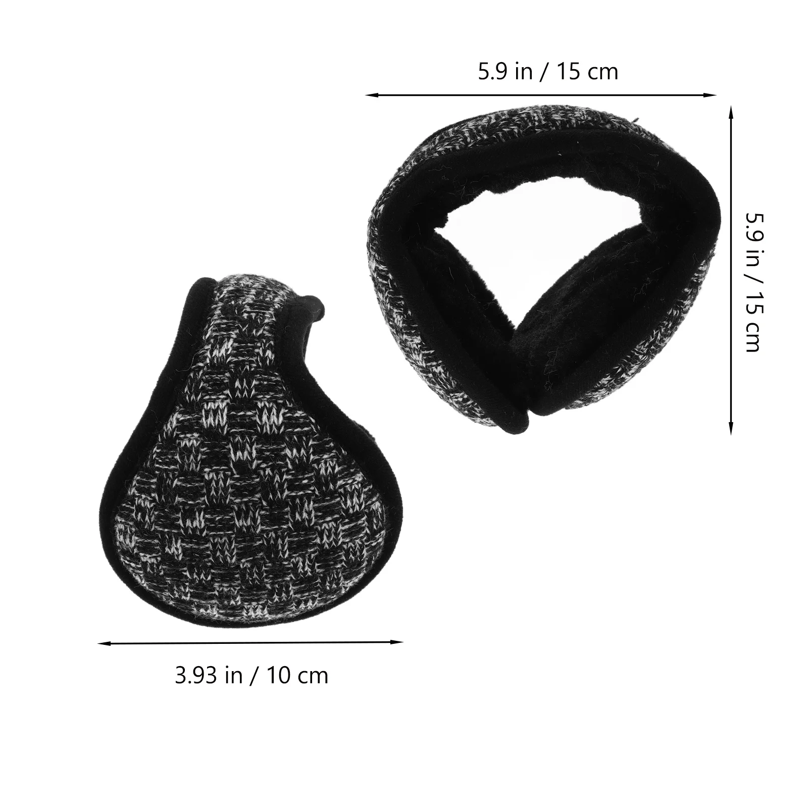 Cuffie antirumore lavorate a maglia Scaldini di protezione invernale Fascia pieghevole Ciclismo all'aperto Escursionismo Sci Uomo Donna Cuffie antirumore invernali