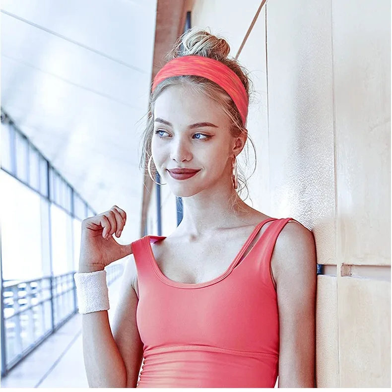 Unisex Rutschfestes Schweißabsorbierendes Breites Elastisches Stirnband Geeignet für Radfahren Yoga Laufen Fitness Tennis und Andere Sportarten – Detail 8