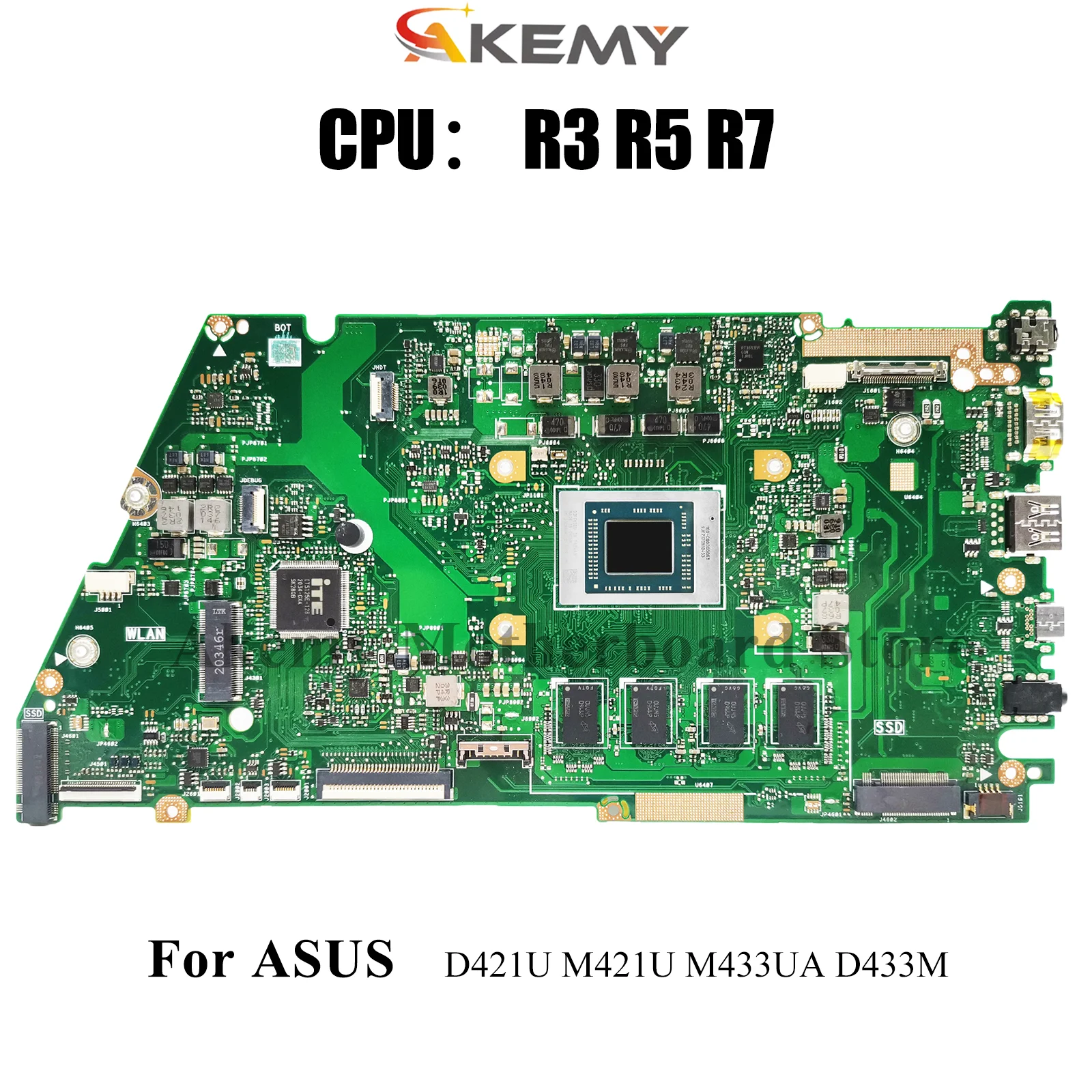 

X421UA Laptop Motherboard For ASUS VivoBook M421U M433UA X421U D433M X421UA X421UAY D421U Notebook Mainboard With R3 R5 R7 CPU