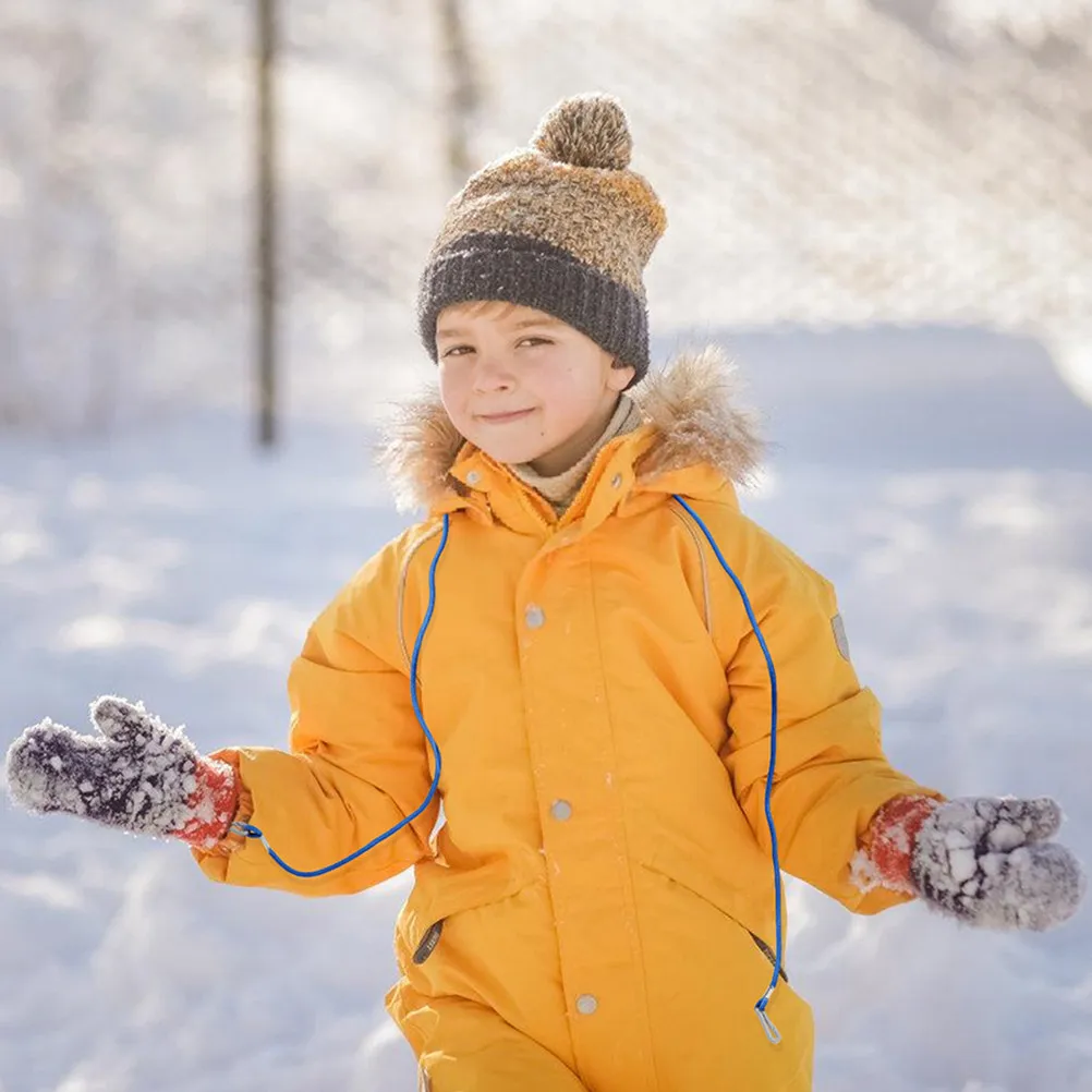 

Набор из 3 шт. детских шнурков для варежек на шею, зимний ремешок-держатель для перчаток, предотвращающий потерю, портативный, мягкий, износостойкий нейлоновый держатель для перчаток