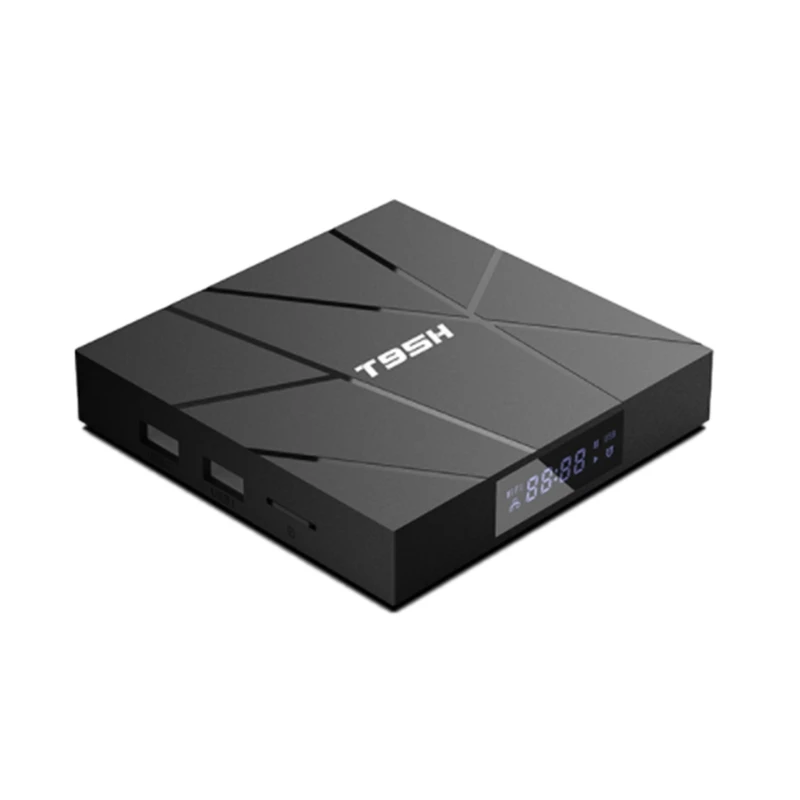 T95H Android 10 TV BOX Allwinner H616 4G RAM 64GB ROM Wireless WIFI Connection 6K HD Player for Home School US Plug