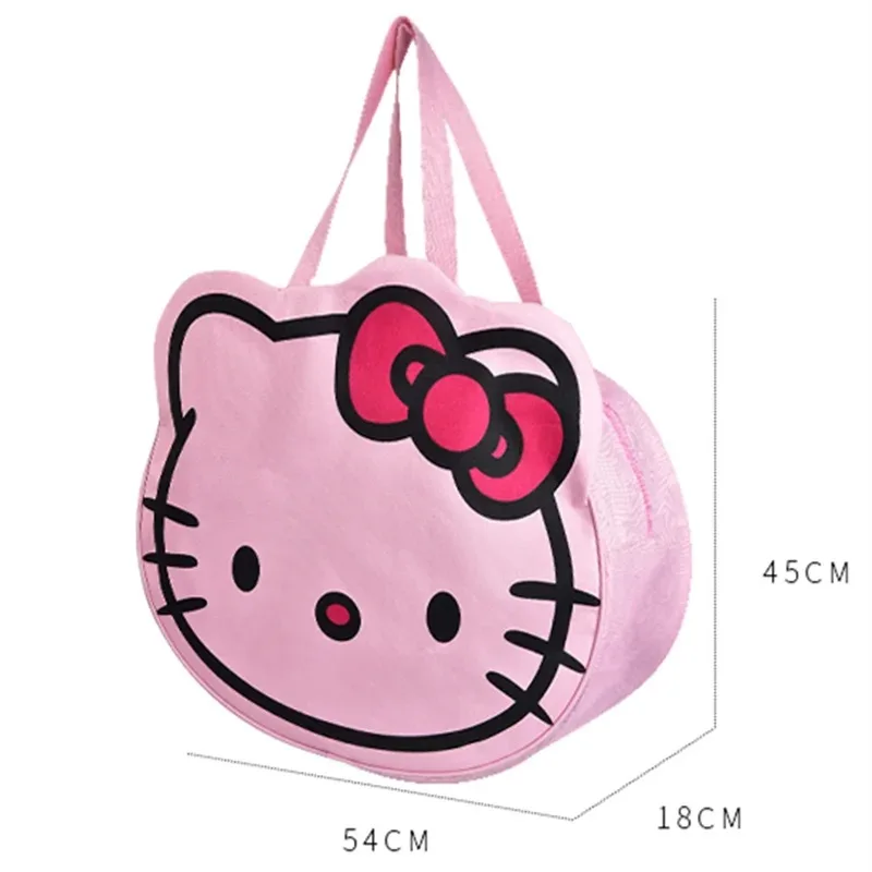 Sanrio Hello Kitty Large Capacity Crossbody Bag Pink Shoulder Bags For Women Y2k Sweet Girl Handbag Travel Gym Bag