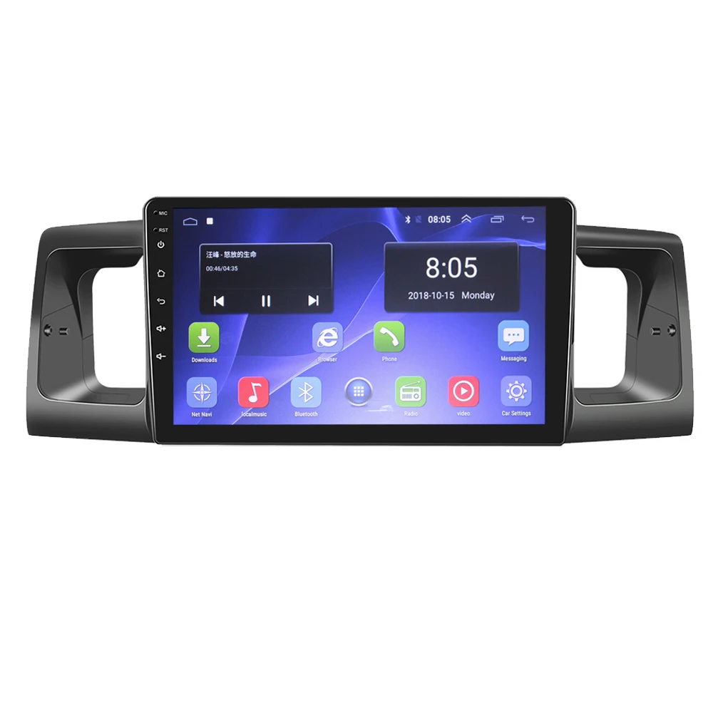 Radio con bluetooth para coche, reproductor Multimedia con Android, 4 + 64, 2 din, estéreo, salida de ventilación, para Toyota Corolla E130, E120,