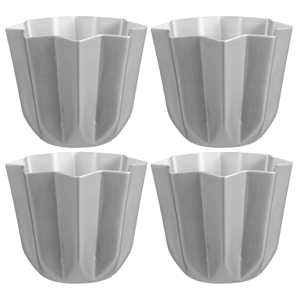 

4pcs Octagonal Cake Molds Aluminum Baking Multi-Function Cupcake Mold Tools Silver Bread Pan Shaped Molds for Kitchen