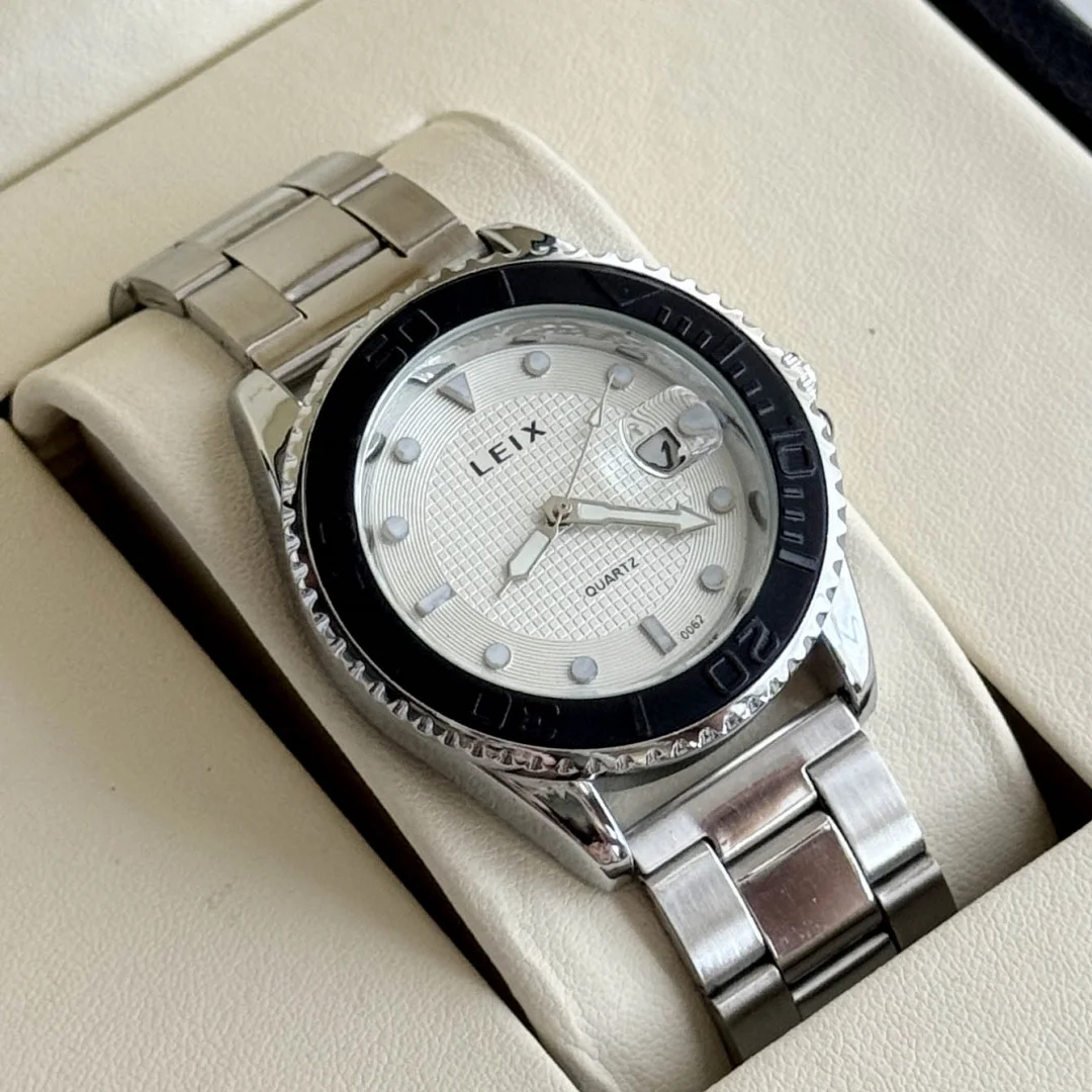 تاريخ العلامة التجارية ساعة رجالية بسيطة الفولاذ المقاوم للصدأ حزام الأصلي حركة الكوارتز ساعات الأعمال للرجال ساعة الذكور reloj hombre