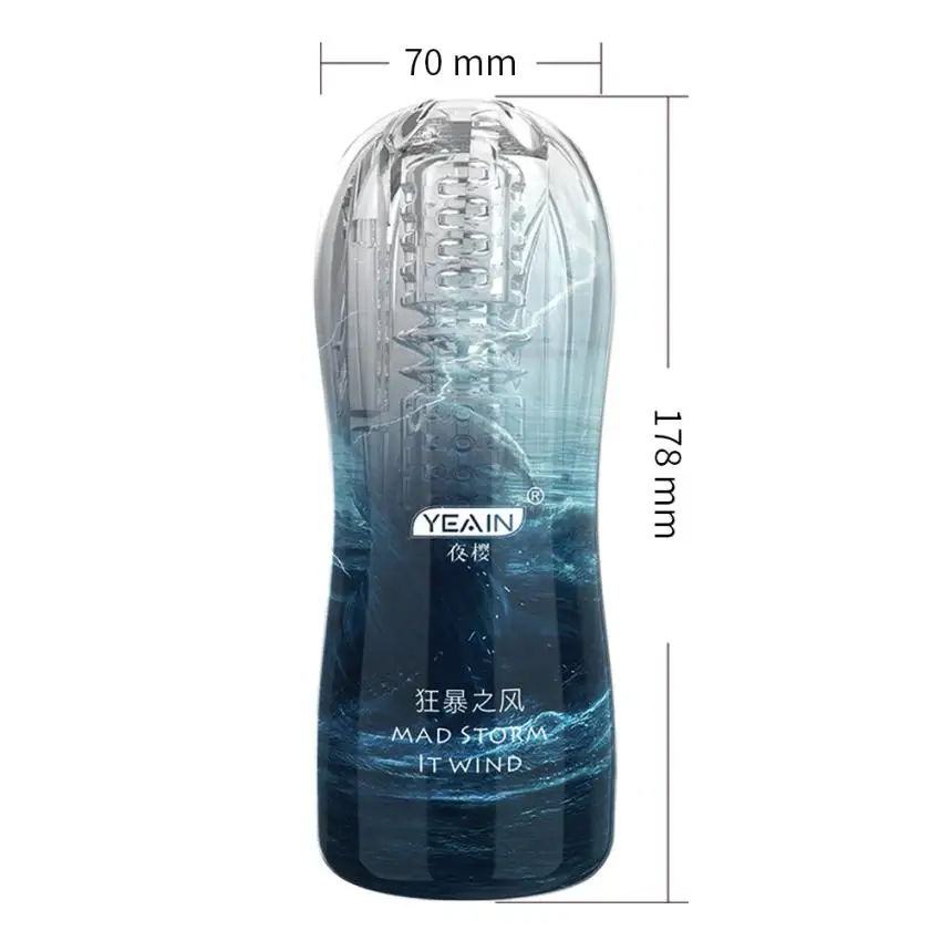 Masturbator Cup Real Touch Male Masturbator Transparent Vagina Private Parts Design Penis Pump Endurance Exerciser Sex Toys Man view 5