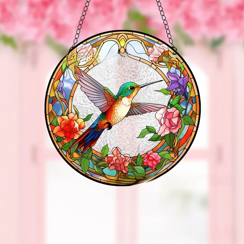 New Animal Suncatcher, Round Acrylic Pendant, Indoor Window Hanging Decoration