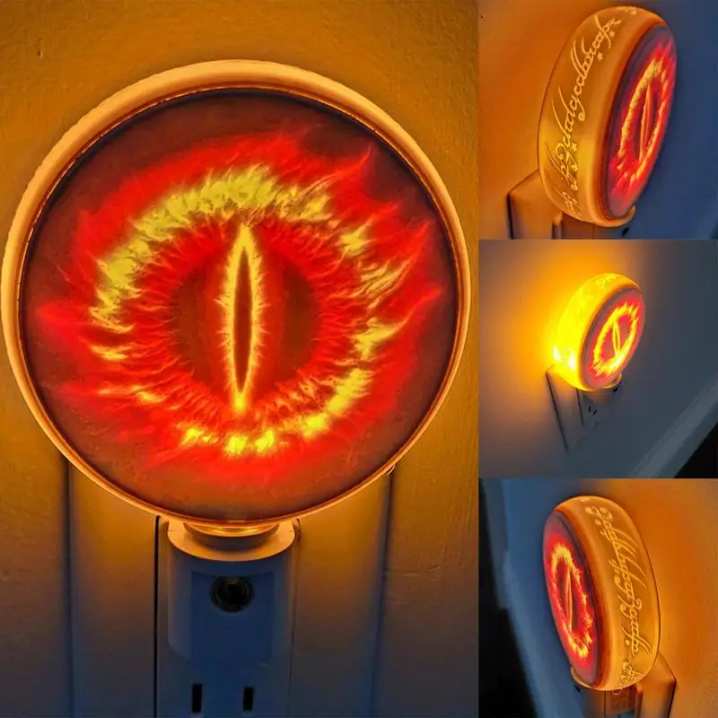 Imagem -05 - Sauron Tema Night Light Led Night Light Lâmpada de Parede Macio Não-gritante Quarto Cozinha Corredor Sala de Estar Olho de