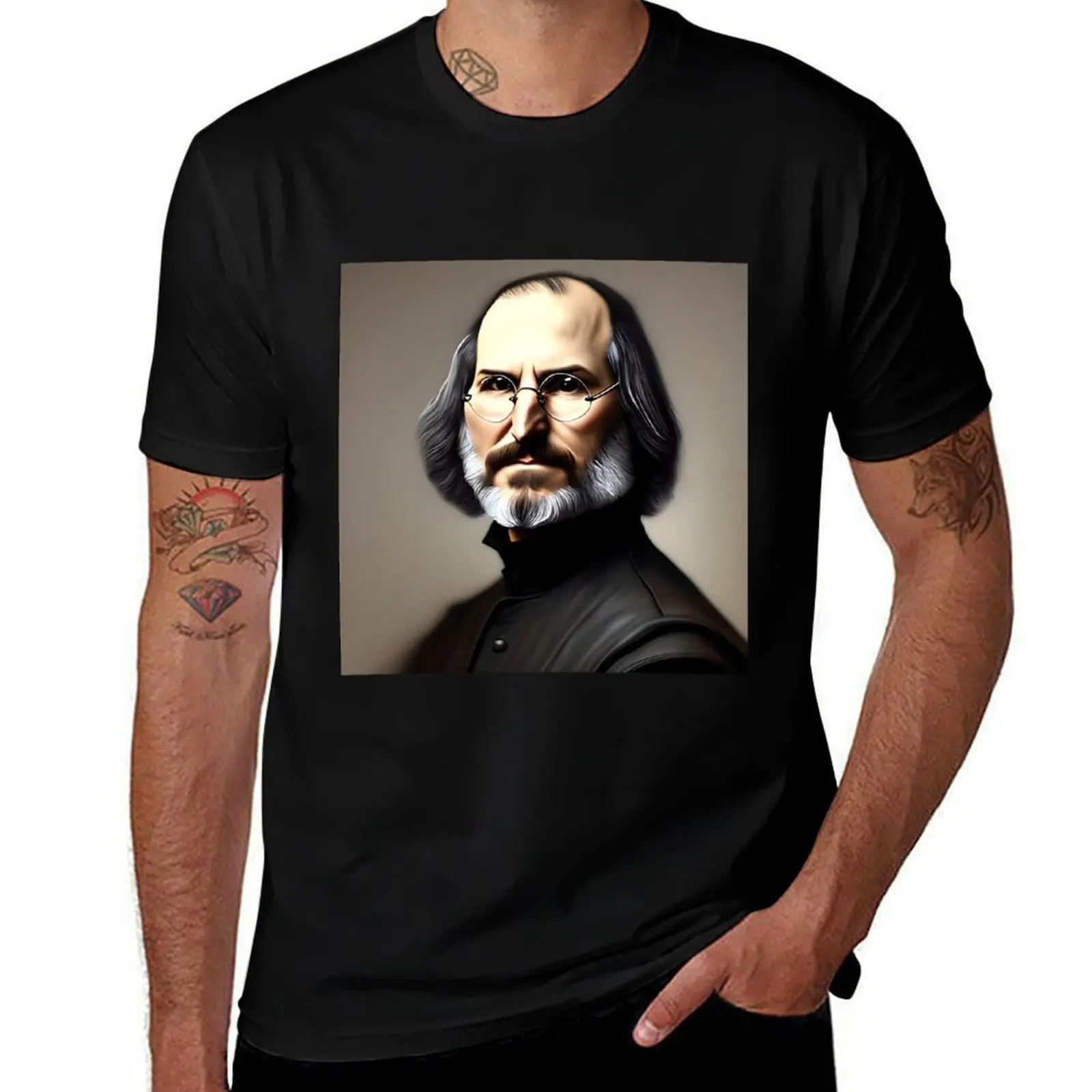 

steve jobs in rembrandt style T-Shirt kawaii clothes custom shirt hippie clothes new gifts and t-shirts tshirts for men