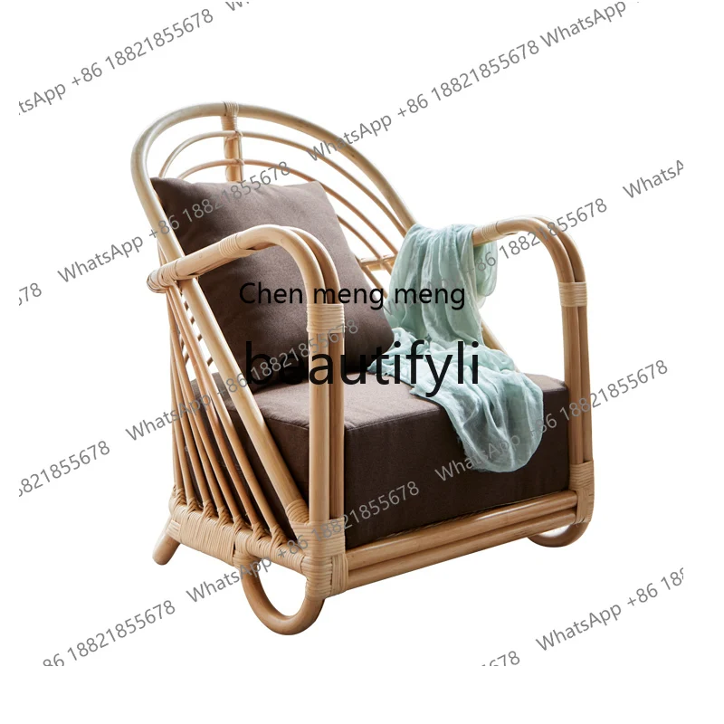 

True vine sofa chair Nordic home leisure rattan chair stool Japanese homestay balcony rattan weaving