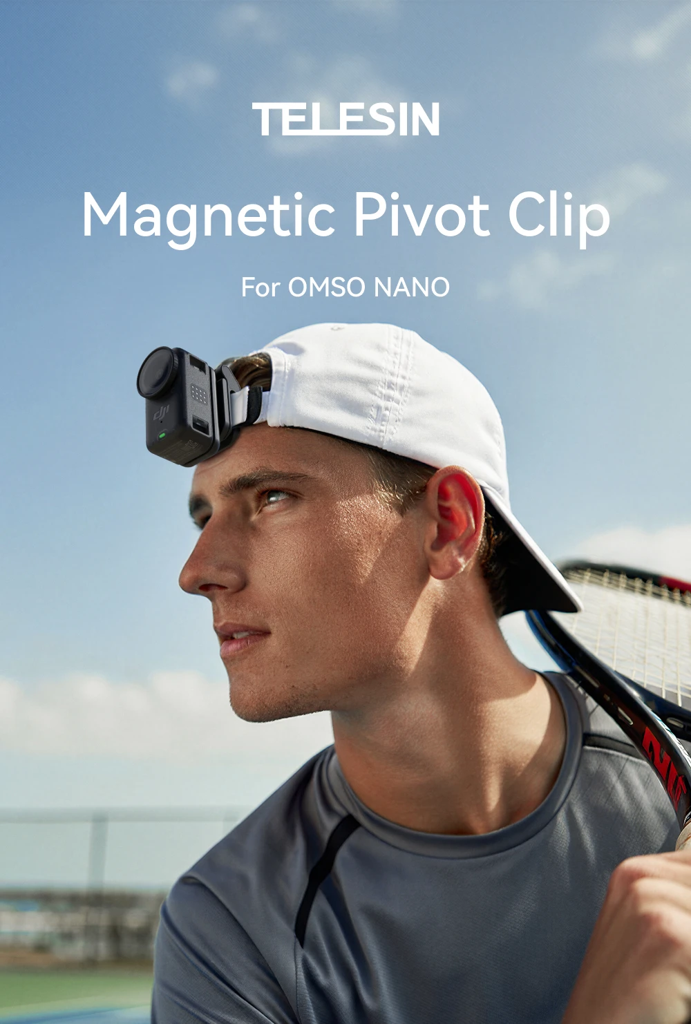 TELESIN Magnetic Quick Release Cap Hat Clip Mount Adjustable Angle For DJI OSMO Nano Insta360 Go Ultra Action Camera Accessories