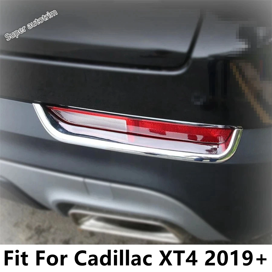 

Car Rear Tail Fog Lights Lamps Eyebrow Strip Decoration Cover Trim For Cadillac XT4 2019 - 2022 ABS Chrome Accessories Exterior