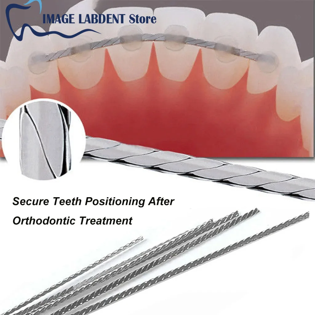 Fil torsadé orthodontique dentaire en acier inoxydable, 10/30 pièces, retenue linguale, fils torsadés 150mm, matériaux orthodontiques pour dentisterie