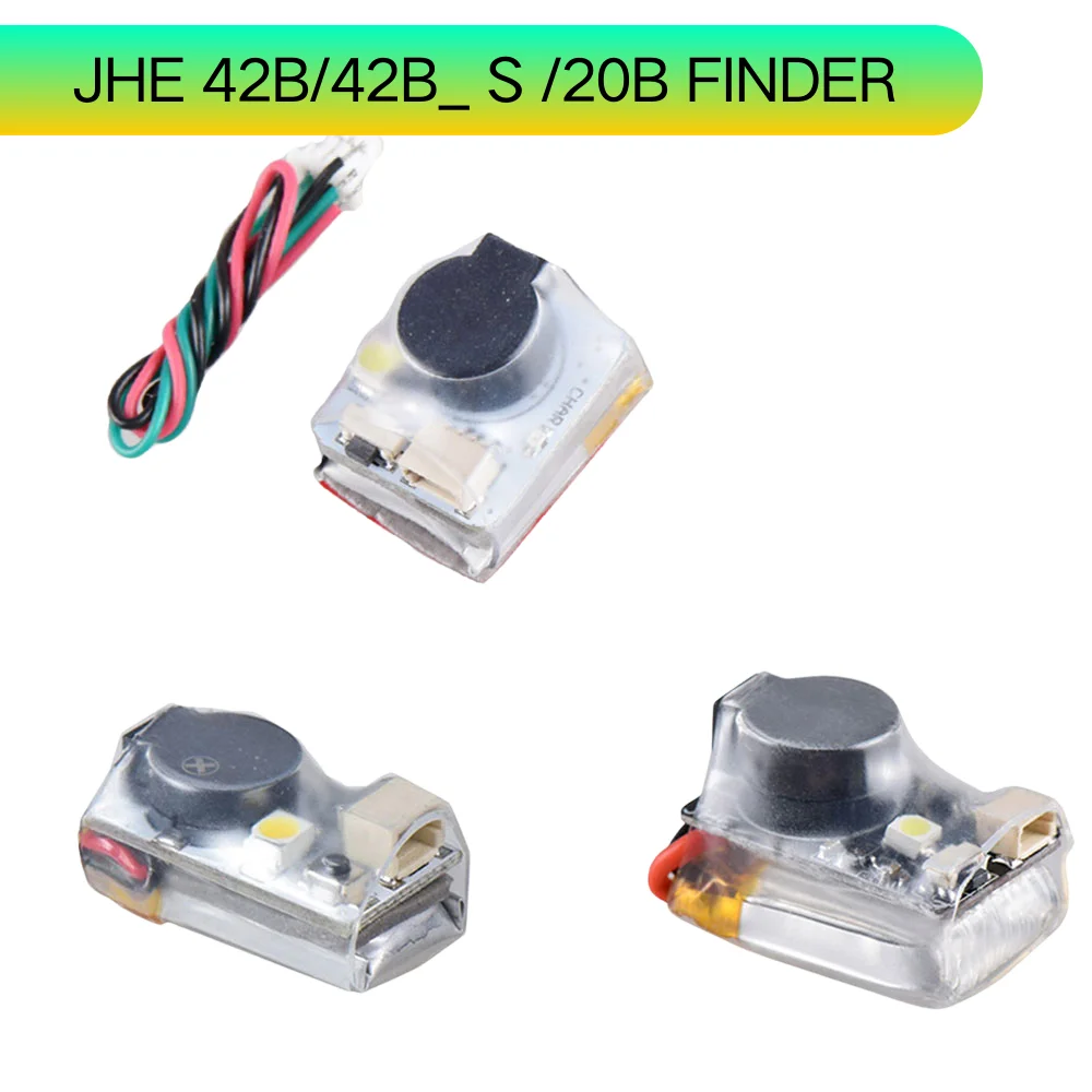 

JHE42B 42B-S JHE20B mini 110DB Buzzer FPV Finder Built-in Battery with LED Light for RC Drone F4 Flight Controller Parts Vifly