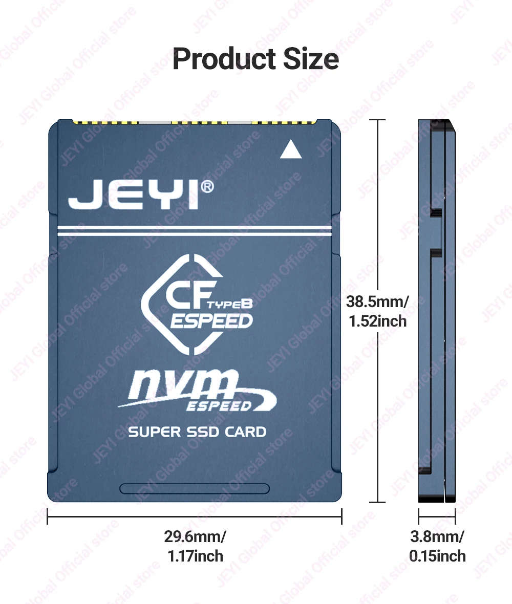 JEYI CF-Express Typ-B zu M.2 2230 NVMe SSD Adapter PCIe 4.0 Erweiterungsspeicher CFexpress-Karte für CANON NIKON Z9/Z7/Z6/R3/R5 – Detail 12