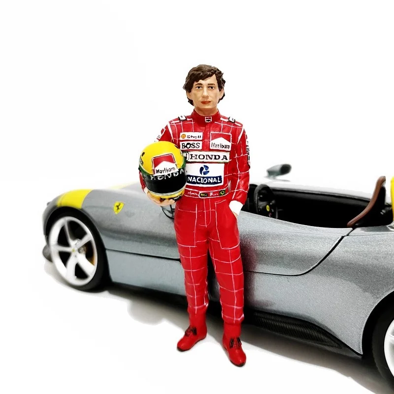 1:18 Scale 1Pcs Resin Model Scene Accessory Male Famous Racing Car Racer Action Figure Collection Display Toys Doll Fans Gifts