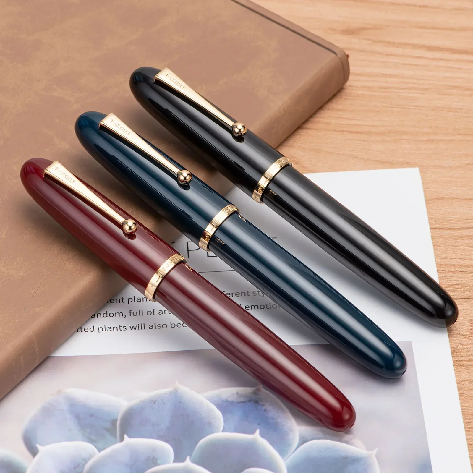 Jinhao 9019 Dadao Fountain Pen #8 Extra Fine / Fine / Medium Nib, Big Size Resin Writing Pen with Large Converter