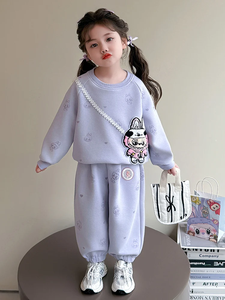 

Длинный комплект све для девочек, комплект из двух предметов, милая слиповая осенняя одежда, детская модная весенне-осенняя коллекция, хлопковая круглая одежда Ne