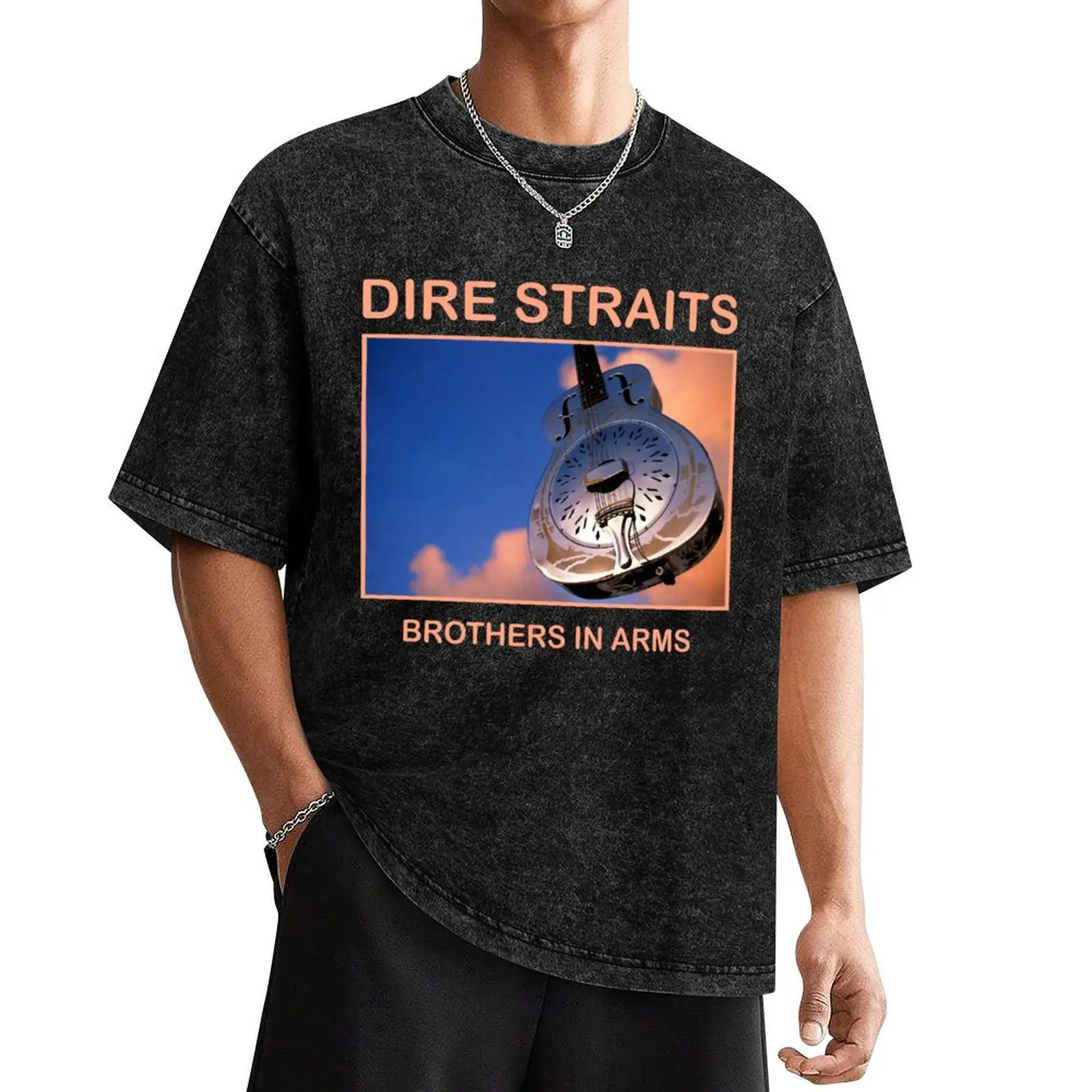 Dire Straits Brothers In Arms Guitar. T-Shirt basketball graphic tees tops Men's clothing