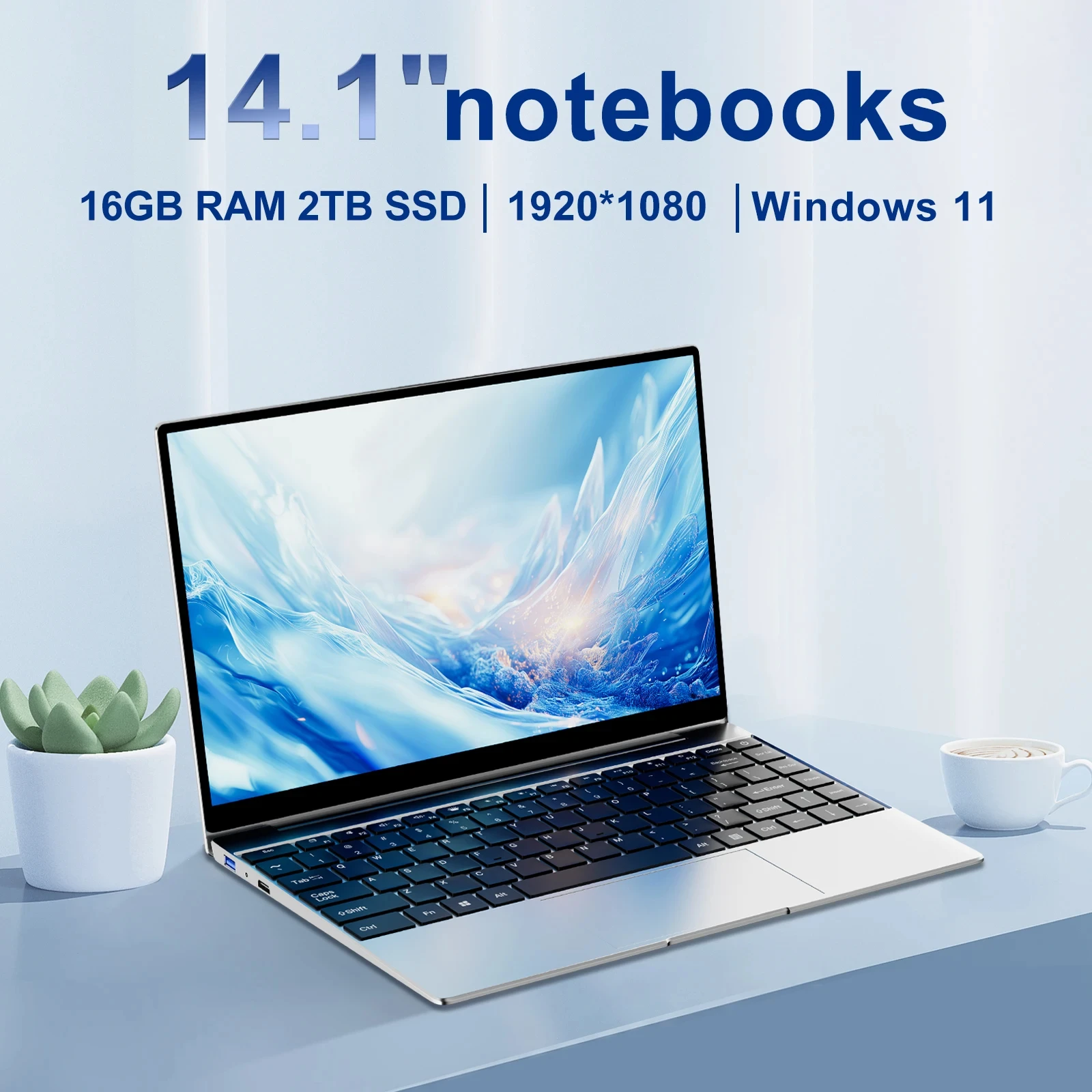 

Newest 14.1" inch Mini Laptop Intel N3700 CPU 32GB RAM 2TB SSD Windows 11 Pro Original Mini Gaming PC Office Study Computer