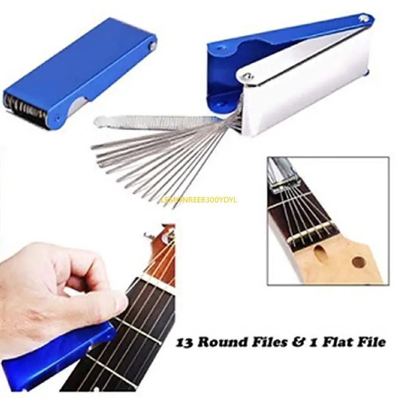 

270C 25Pcs Guitar Repairing Maintenance Tool Kits with Ruler Gauge Measuring Tool Wrench Files Fingerboard Guard Guitar Part