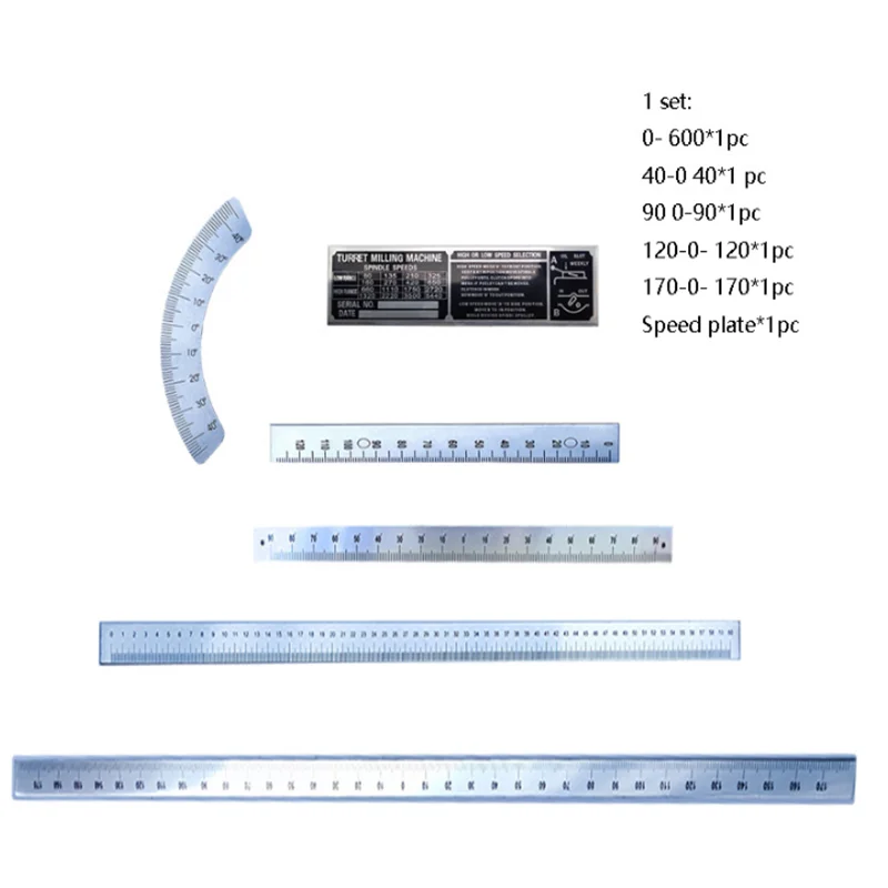 

1 PC High-Quality Turret Milling Machine Accessories Scale Ruler Angle Ruler Speed Plate New Tool