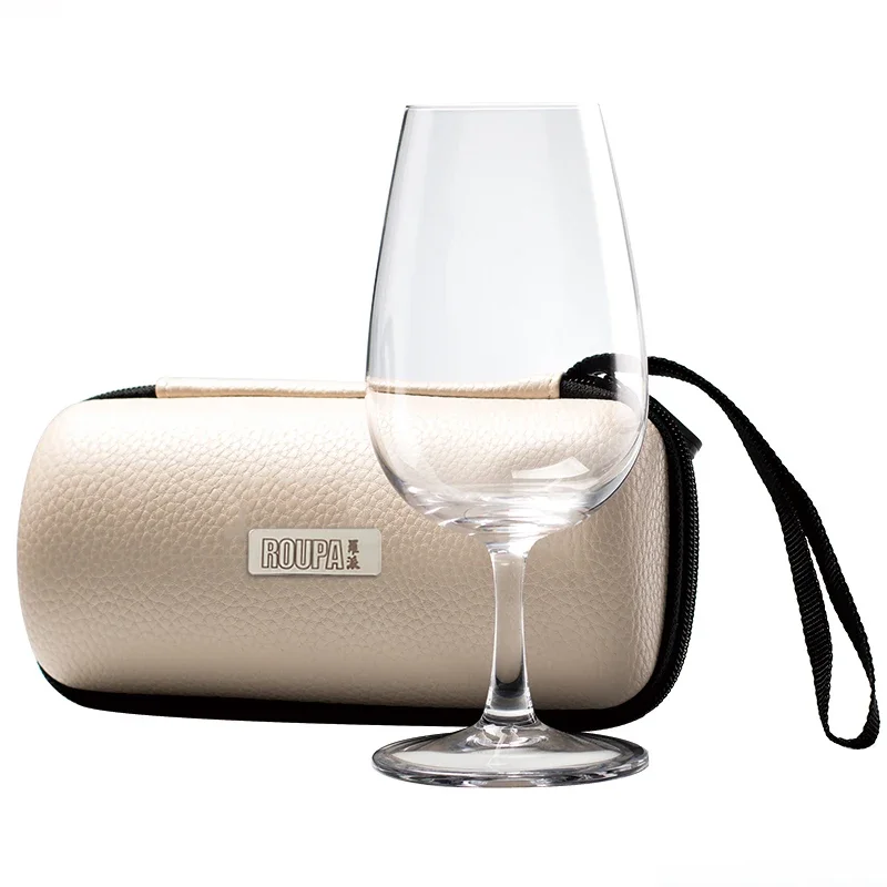 Whiskey Glass and Bag Set ISO Wine Tasting Glasses Crystal Glass Handmade Red Wine Glasses Gift Box Carrying Out Anti-drop Bag