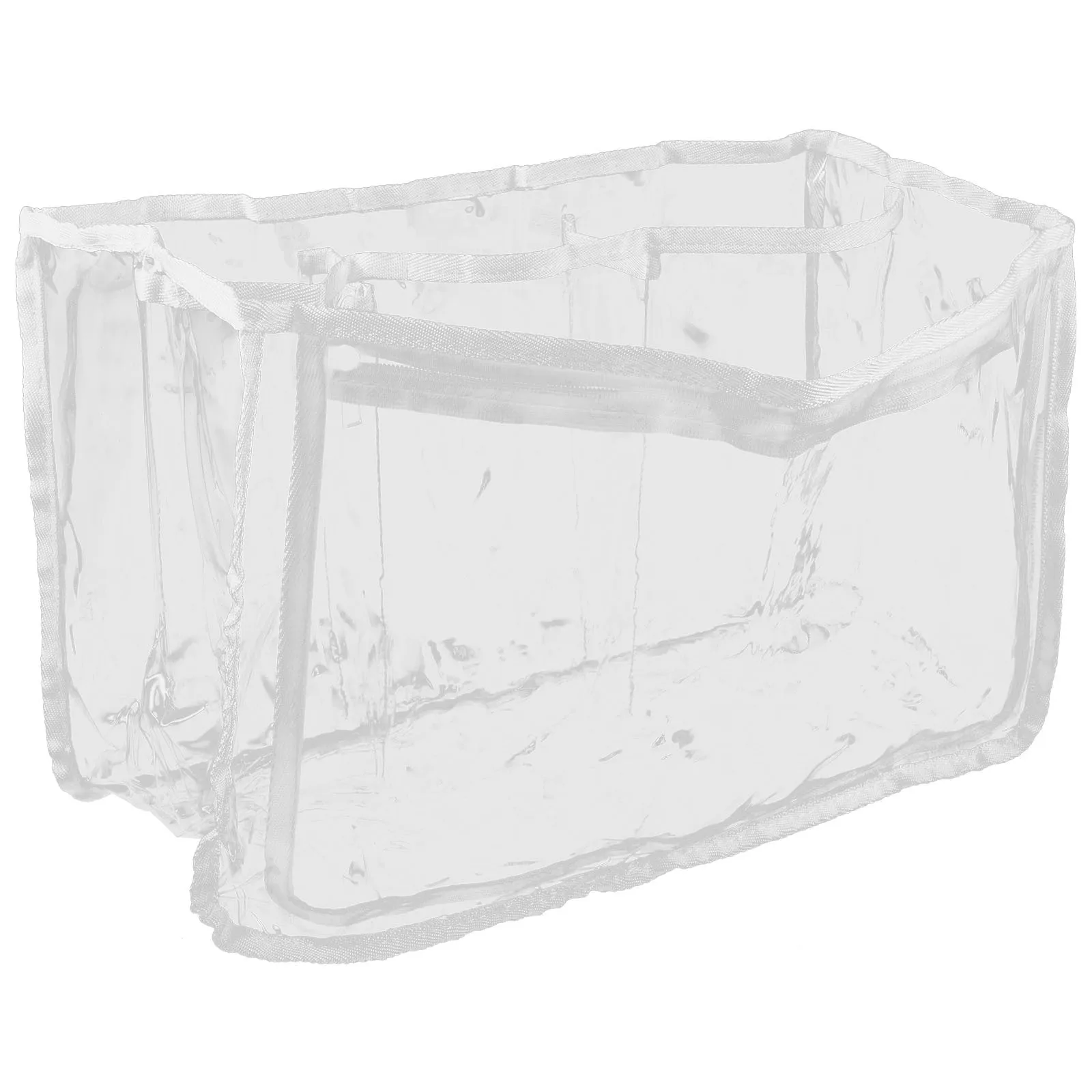 Transparent Clear Beach Tote Bag Large Capacity Zippered Portable Storage Pouch Carrying Bag for Travel Outdoor Swimming